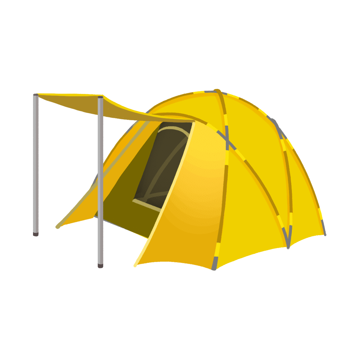 黄色いテントのイラスト エコのモト