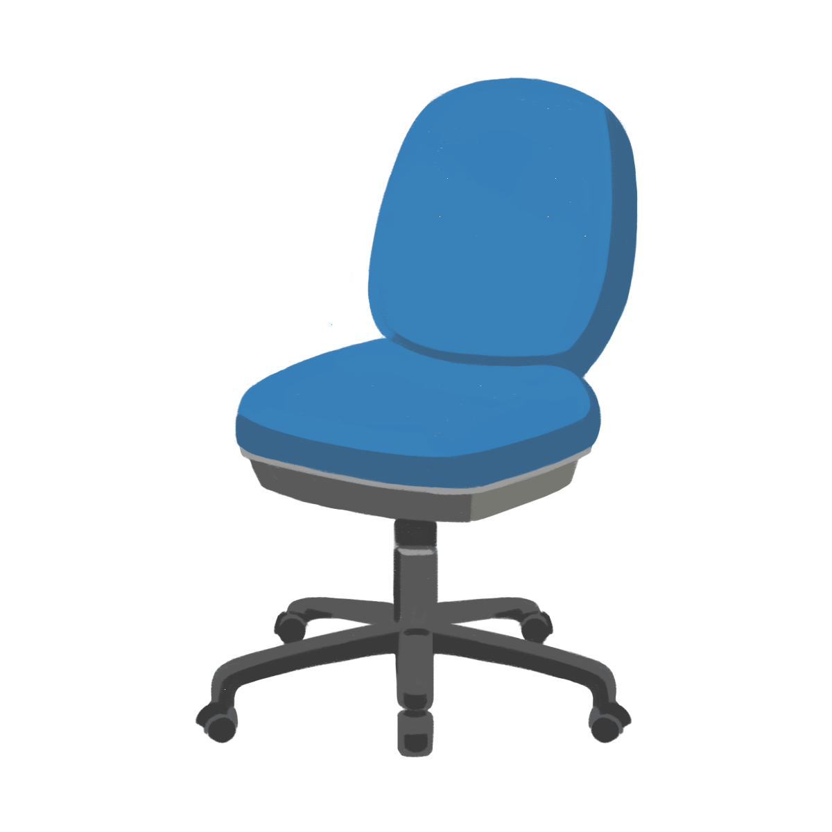 きれいな事務椅子（事務イス）の商用フリーな無料イラスト 新品・きれい