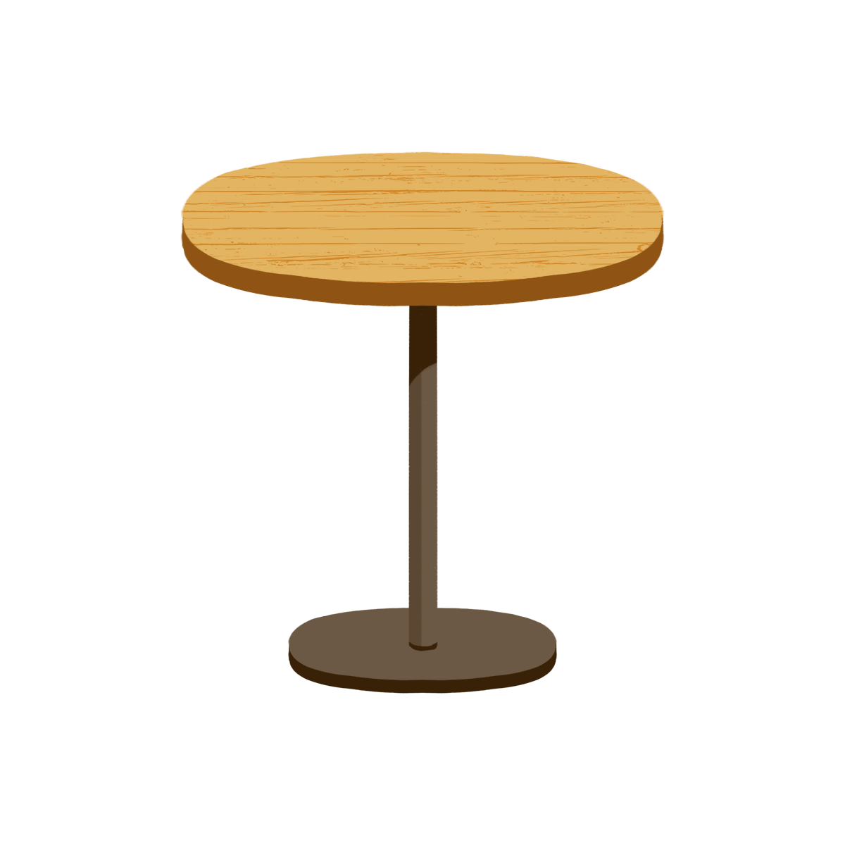 丸いサイドテーブルの商用フリーな無料イラスト 新品・きれい