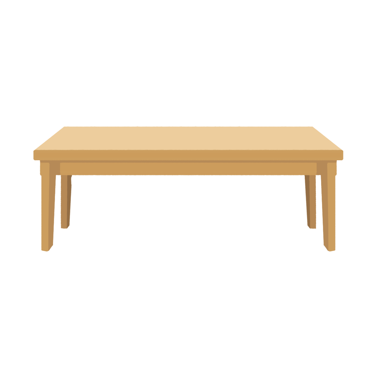木製の座卓の商用フリーな無料イラスト 新品・きれい