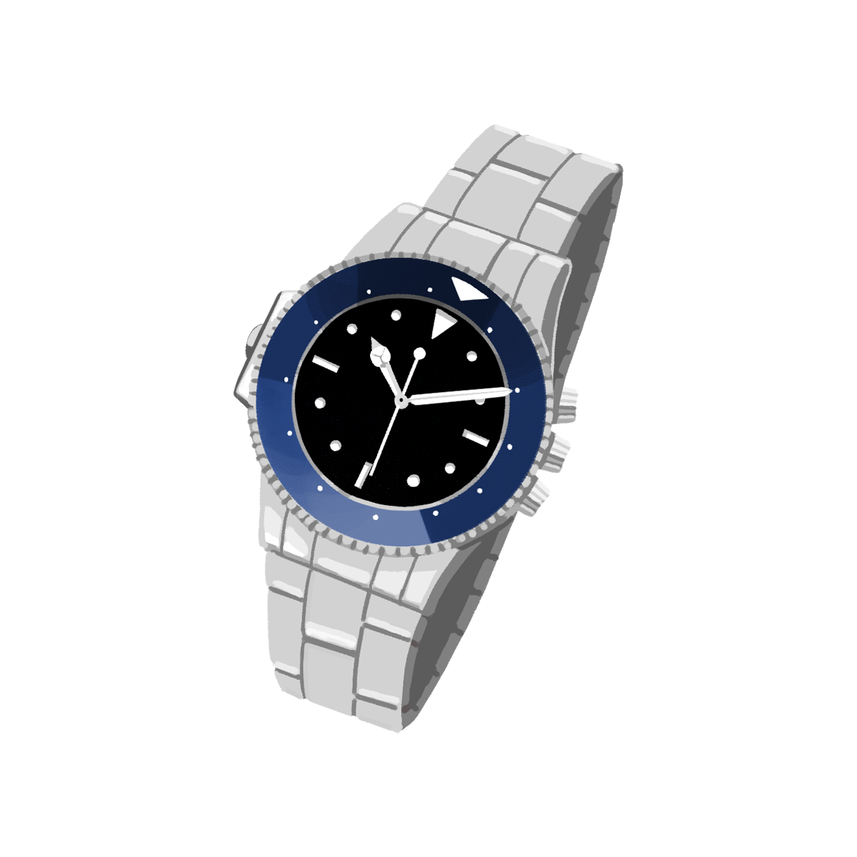 ブランド物の腕時計の商用フリーな無料イラスト 新品・きれい