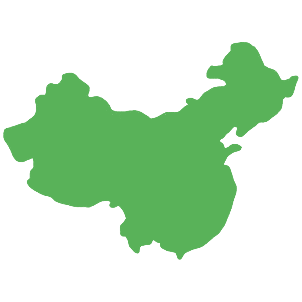 中国のマップの商用フリーな無料イラスト 地図