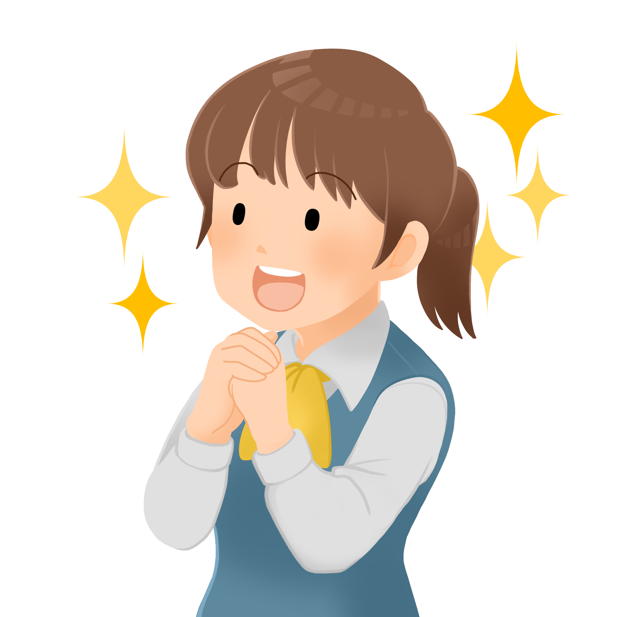 手 を 合わせる イラスト