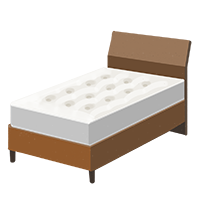 きれいなベッドの商用フリーな無料イラスト