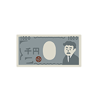 千円札の商用フリーな無料イラスト