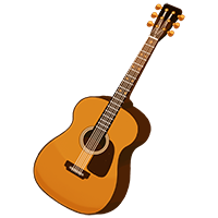 アコースティックギターの商用フリーな無料イラスト 事務用品