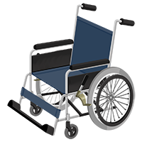 車椅子の商用フリーな無料イラスト 新品・きれい