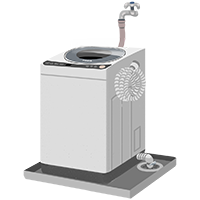 洗濯機の配線の商用フリーな無料イラスト