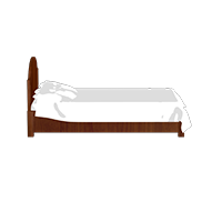 木製ベッドの商用フリーな無料イラスト