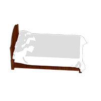 木製ベッドの商用フリーな無料イラスト 