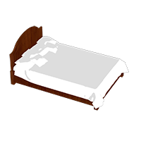 木製ベッドのイラスト エコのモト